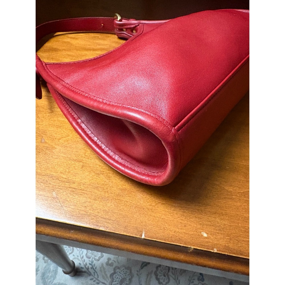 Coach Vintage Soho Small Satchel 4106 Red Leather‎ 1998 USA Era Rare - Picture 9 of 9